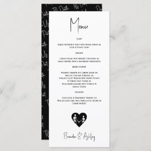 Till Death Do Us Part Skeleton Wedding White Menu