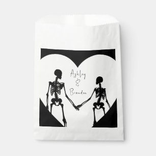 Till Death Do Us Part Skeleton White Favor Bag