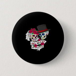 Till Death Do Us Part Skull Button