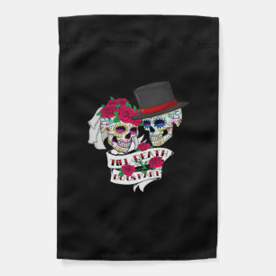 Till Death Do Us Part Skull Garden Flag
