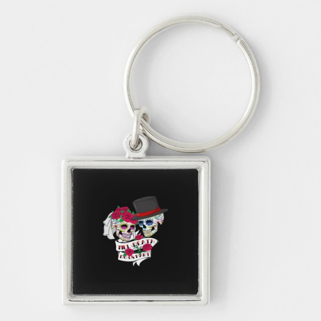 Till Death Do Us Part Skull Keychain (Front)