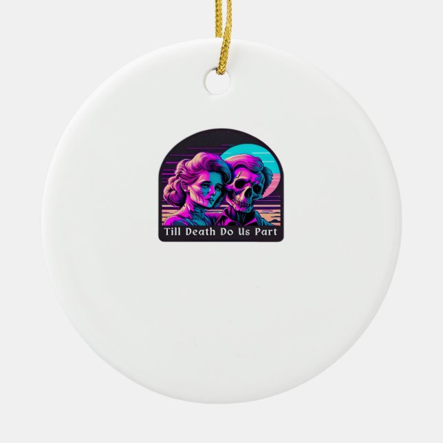 Till Death Do Us Part Sloth and Soulmate Theme Ceramic Ornament (Front)