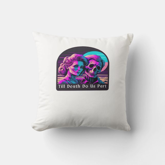 Till Death Do Us Part Sloth and Soulmate Theme Throw Pillow (Front)