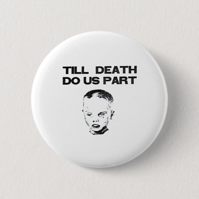 Till Death Do Us Part Sloth Classic Design Button (Front)