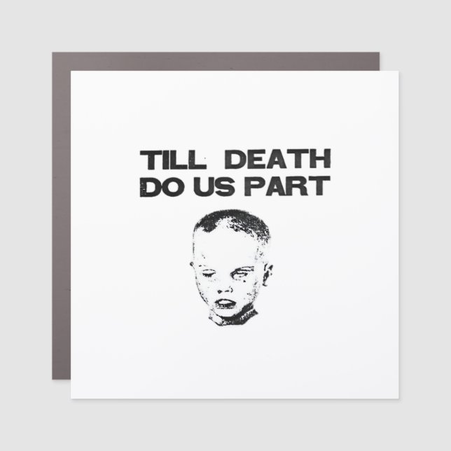 Till Death Do Us Part Sloth Classic Design Car Magnet (Front)