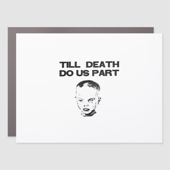 Till Death Do Us Part Sloth Classic Design Car Magnet (Front)