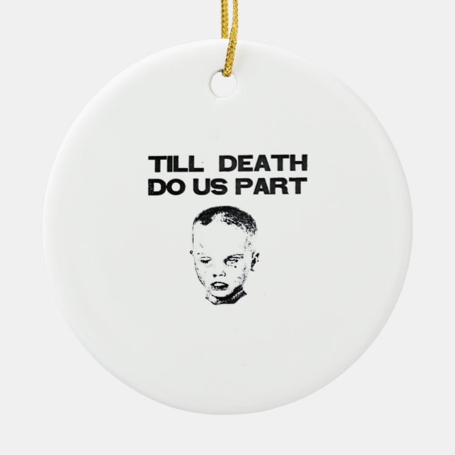 Till Death Do Us Part Sloth Classic Design Ceramic Ornament (Front)
