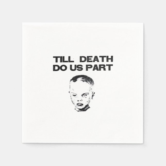 Till Death Do Us Part Sloth Classic Design Napkins (Front)