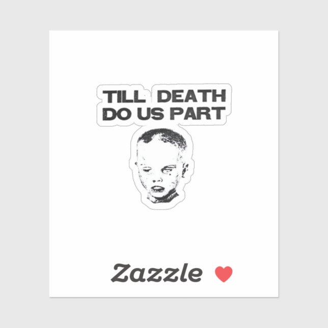 Till Death Do Us Part Sloth Classic Design Sticker (Sheet)