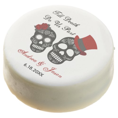 Till Death Do Us Part  Sugar Skull Wedding Chocolate Covered Oreo