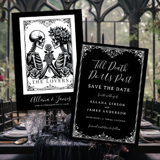 Till Death Do Us Part Tarot Monogram Wedding Save The Date