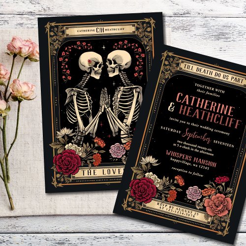Till Death Do Us Part  Tarot Wedding Invitation