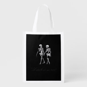 Till Death Do Us Part To The Grave Classic Design Grocery Bag