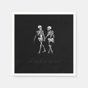 Till Death Do Us Part To The Grave Classic Design Napkins