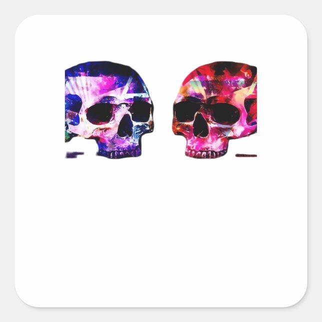 Till Death Do Us Part Together Romantic Theme Square Sticker (Front)