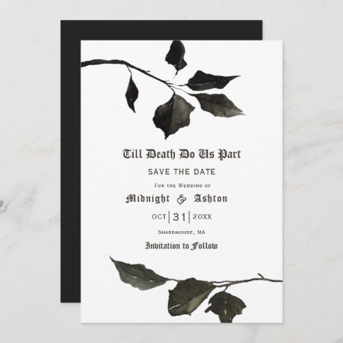 Till Death Do Us Part Typography Save The Date