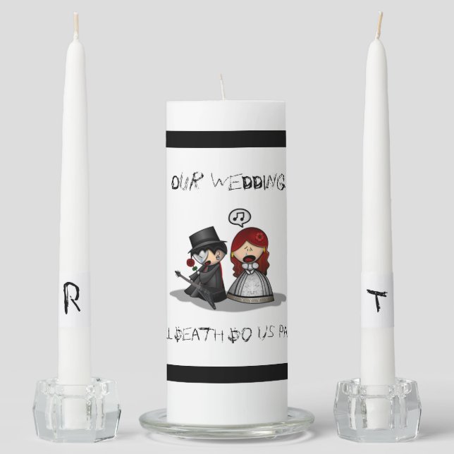 Till death do us part unity candle set (Front)