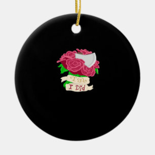 Till Death Do Us Part – Until the End Quote Ceramic Ornament