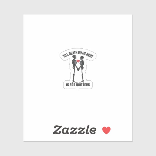 Till Death Do Us Part Valentine Minimal Aesthetic Sticker (Sheet)