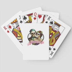 Till Death Do Us Part Valentine Skeleton Classic Poker Cards