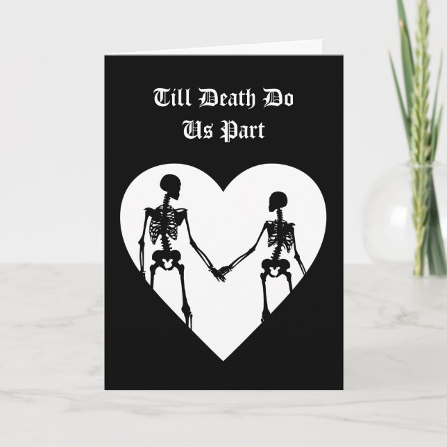 Till Death Do Us Part Valentine's Day Card White (Front)