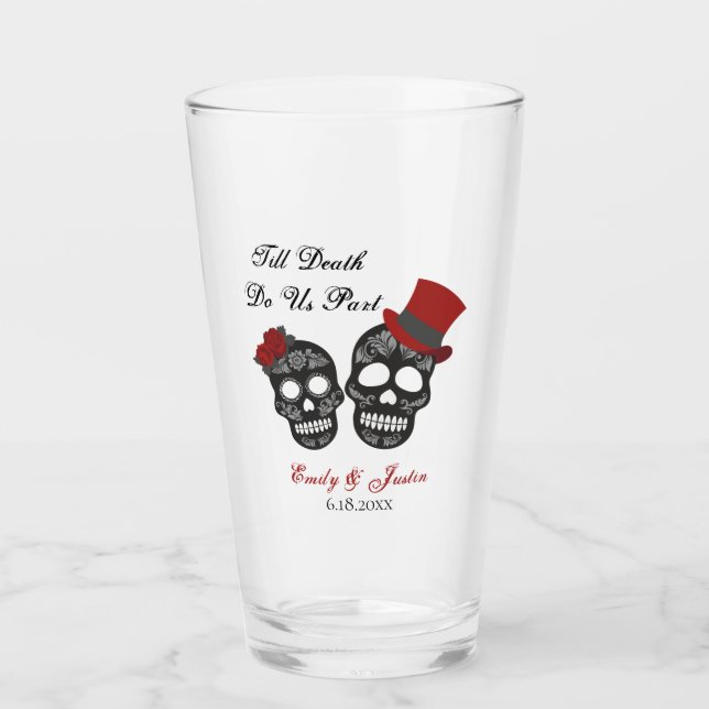 Till Death Do Us Part | Wedding Gift Favor Glass (Front)