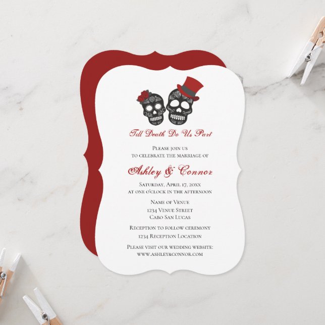 Till Death Do Us Part | Wedding Invitation (Front/Back In Situ)