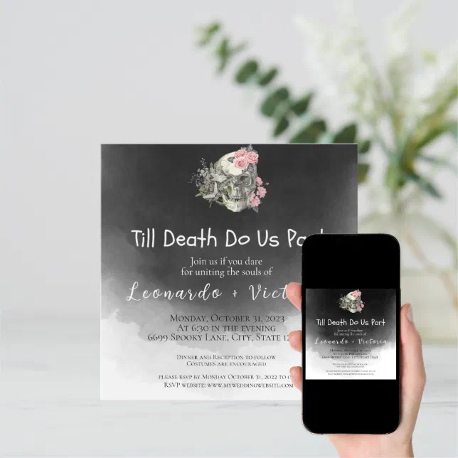 Till Death Do Us Part Wedding Invitation | Zazzle