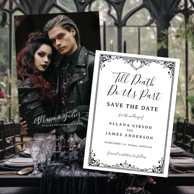Till Death Do Us Part Wedding Photo Save the Date | Zazzle