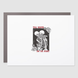 Till Death Do Us Part Wedding Skeleton Couple Vale Car Magnet