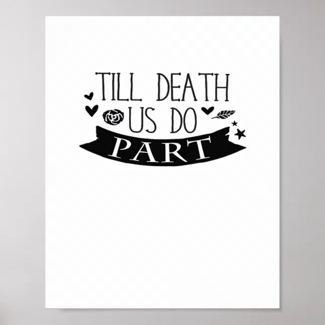 Till Death Do Us Part Wedding Vows Classic Poster | Zazzle