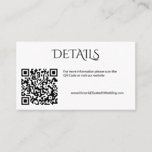 Till Death Do Us Part Wedding Website Qr Code Enclosure Card