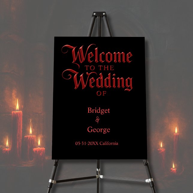 Till Death Do Us Part Welcome – Gothic Red black  Foam Board (Creator Uploaded)