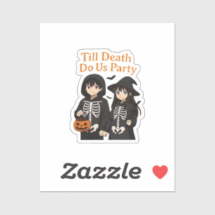 Till Death Do Us Party – Anime Halloween Couple Cl Sticker