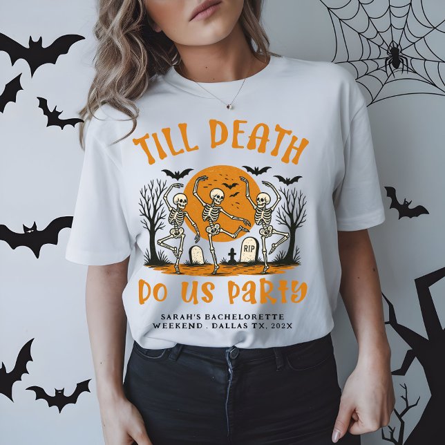 Till Death Do Us Party Bachelorette Halloween Tri-Blend Shirt (Creator Uploaded)