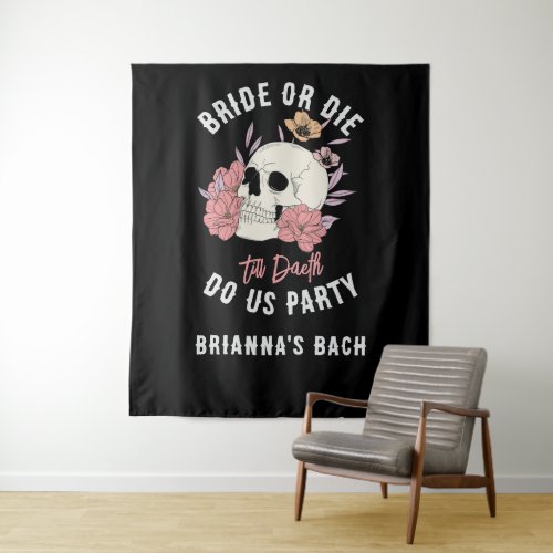 Till death do us party bachelorette party banner tapestry