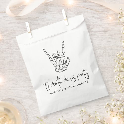 Till death do us Party Bachelorette Party  Favor Bag