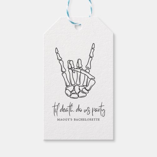 Till death do us party  Bachelorette Party  Gift Tags