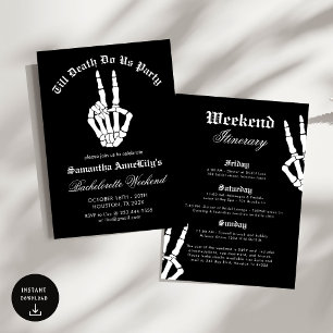Till death do us Party Bachelorette Party Invitation