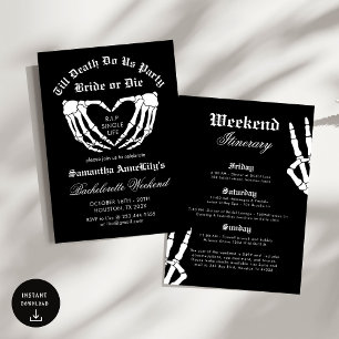 Till death do us Party Bachelorette Party Invitation