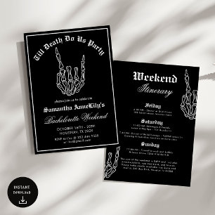 Till death do us Party Bachelorette Party Invitation