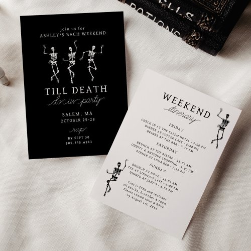 Till Death Do Us Party Bachelorette Weekend Invitation