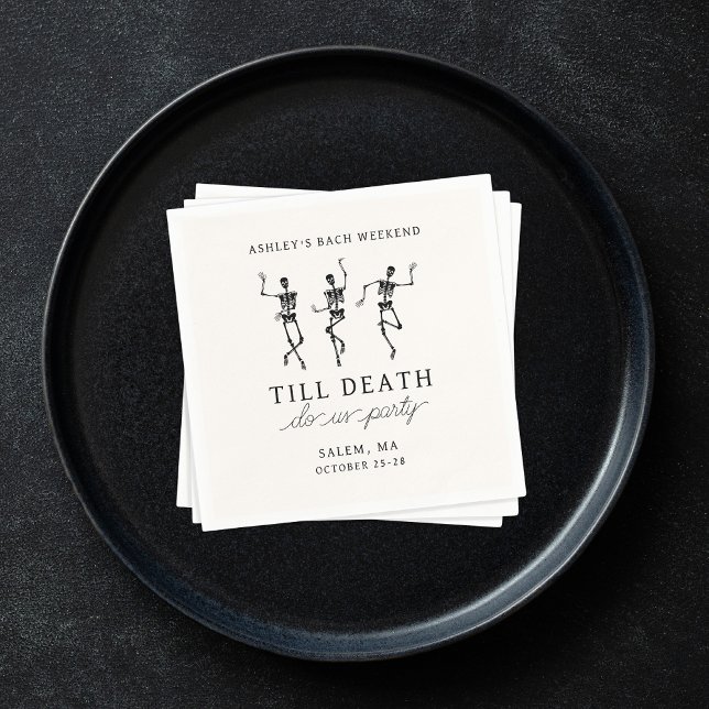 Till Death Do Us Party Bachelorette Weekend Napkins (Creator Uploaded)