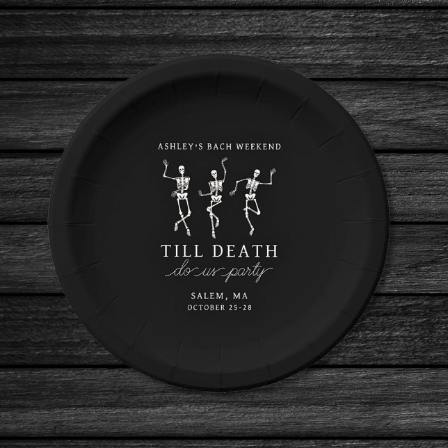 Till Death Do Us Party Bachelorette Weekend Paper Plates (Creator Uploaded)
