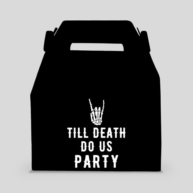 Till Death Do Us Party Black Skeleton Party Guests Favor Boxes (Till Death Do Us Party Black Skeleton Party Guests Favor Boxes
)