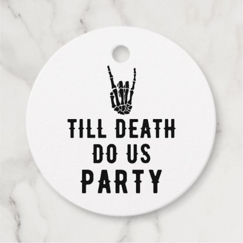 Till Death Do Us Party Bridal Shower Favor Tags