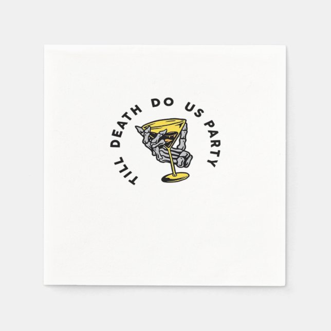 Till Death Do Us Party Funny Retro Classic Napkins (Front)