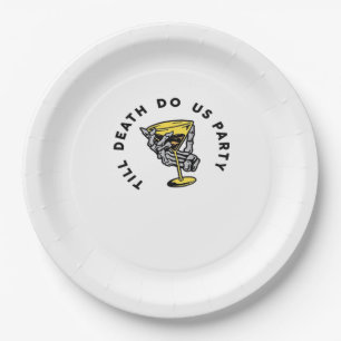 Till Death Do Us Party Funny Retro Classic Paper Plates