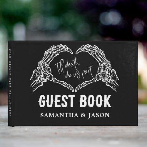 Till Death Do Us Party Gothic Halloween wedding Guest Book
