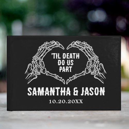 Till Death Do Us Party Gothic Halloween wedding Guest Book